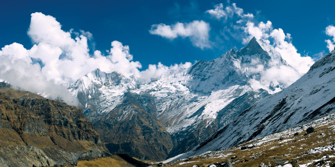 Bergpanorama in Nepal